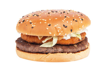 hamburger isolated on white background
