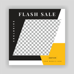 Fashion Sale Social Media Post Template. Fully Editable Instagram and Facebook Square Post Frame Puzzle Organic Sale Poster. Urban fashion social media post template.