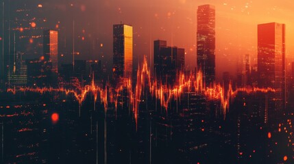 Fototapeta premium A digital representation of a financial crisis where the disruption of veins symbolizes the breakdown of economic systems