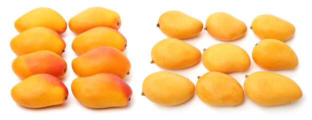 mangos on a white background 