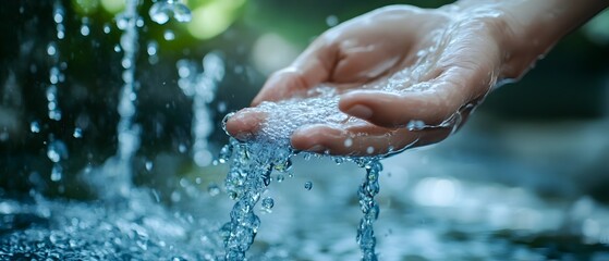 Fototapeta premium Clean Water for Public Health Sanitation and Hygiene Practices Prioritize Sustainable Resource Management to Promote Community Wellness and Environmental Conservation