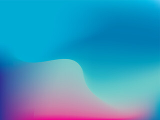 Vector Minimalistic Fluid Blurred Gradient Background. Trendy neon backdrop for Poster, Brochure, Banner, Landing Page and Night Club Pro Vector