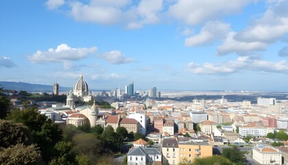 Fototapeta premium Urban Skyline View of a Modern City