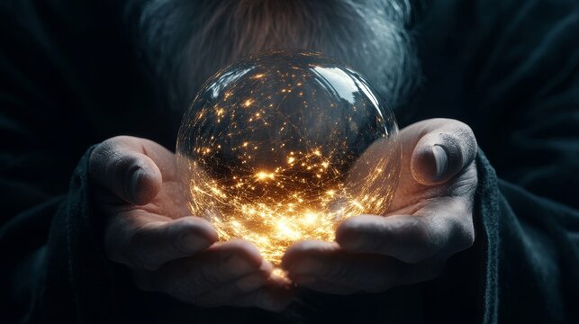 Fantasy wizard with magical elements