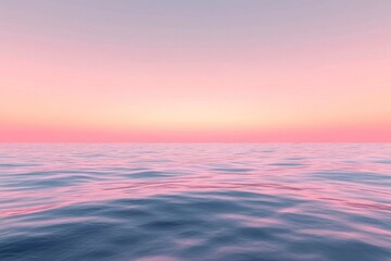 Obraz premium Pink Sky Reflected in Calm Ocean Water