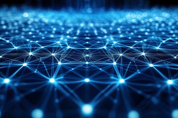 Technology background, Abstract line network with generative ai