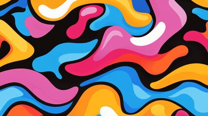 Psychedelic design with swirling colors and patterns