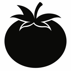 Tomato isolated on white, tomato vector illustration, fish vector art, tomato silhouette, food vector icon, tomato line art, eps