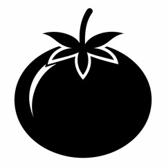 Tomato isolated on white, tomato vector illustration, fish vector art, tomato silhouette, food vector icon, tomato line art, eps