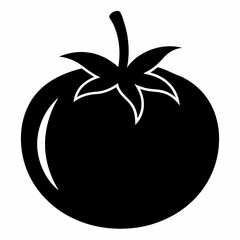 Tomato isolated on white, tomato vector illustration, fish vector art, tomato silhouette, food vector icon, tomato line art, eps