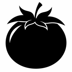 Tomato isolated on white, tomato vector illustration, fish vector art, tomato silhouette, food vector icon, tomato line art, eps
