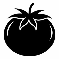 Tomato isolated on white, tomato vector illustration, fish vector art, tomato silhouette, food vector icon, tomato line art, eps