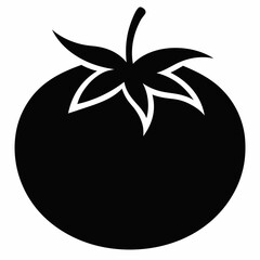 Tomato isolated on white, tomato vector illustration, fish vector art, tomato silhouette, food vector icon, tomato line art, eps
