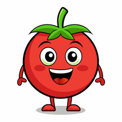 Tomato isolated on white, tomato vector illustration, fish vector art, tomato silhouette, food vector icon, tomato line art, eps