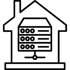 Data House Vector Icon Design