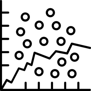 Scatter Graph Vector Icon Design