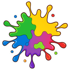 Color Paint Splash - Transparent background svg