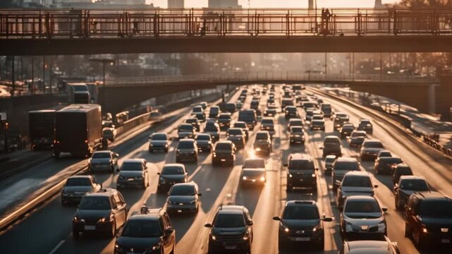 vehicles that are stuck on the highway