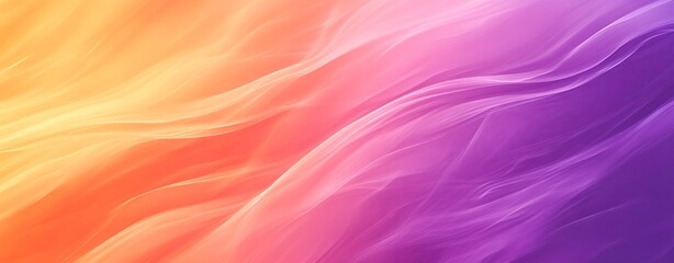 Obraz premium Soft and abstract gradient background merging tangerine, cranberry, and medium purple shades, creating a dreamy and ethereal atmosphere