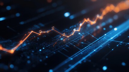 A vertical bar graph features a branching network of lines with axis labels attached to each bar. 