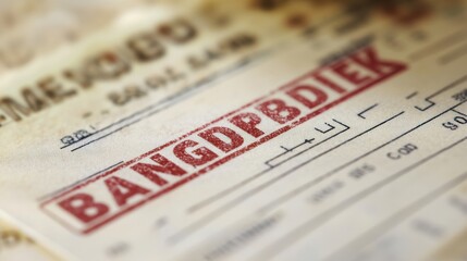 A closeup of a credit report showing a score of 0, with the word Bankrupt stamped across it