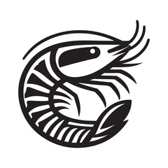 Shrimp Silhouette Vector. This is an editable and printable vector