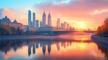 Obraz premium very beautiful city bridge in the background