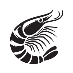 Shrimp Silhouette Vector. This is an editable and printable vector