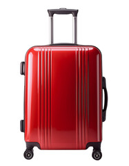 A red suitcase isolated on transparent background