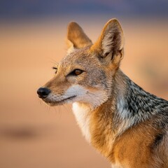 Fototapeta premium Black-Backed Jackal Profile