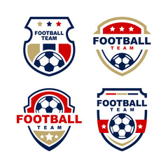 Set of soccer Logo or football club sign Badge vector design © Aandzulfikar21