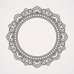 circle border mandala flower ornamental
