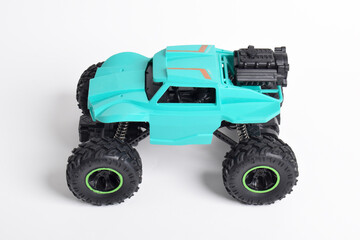 RC model rally, off road buggy. Isolated on white background