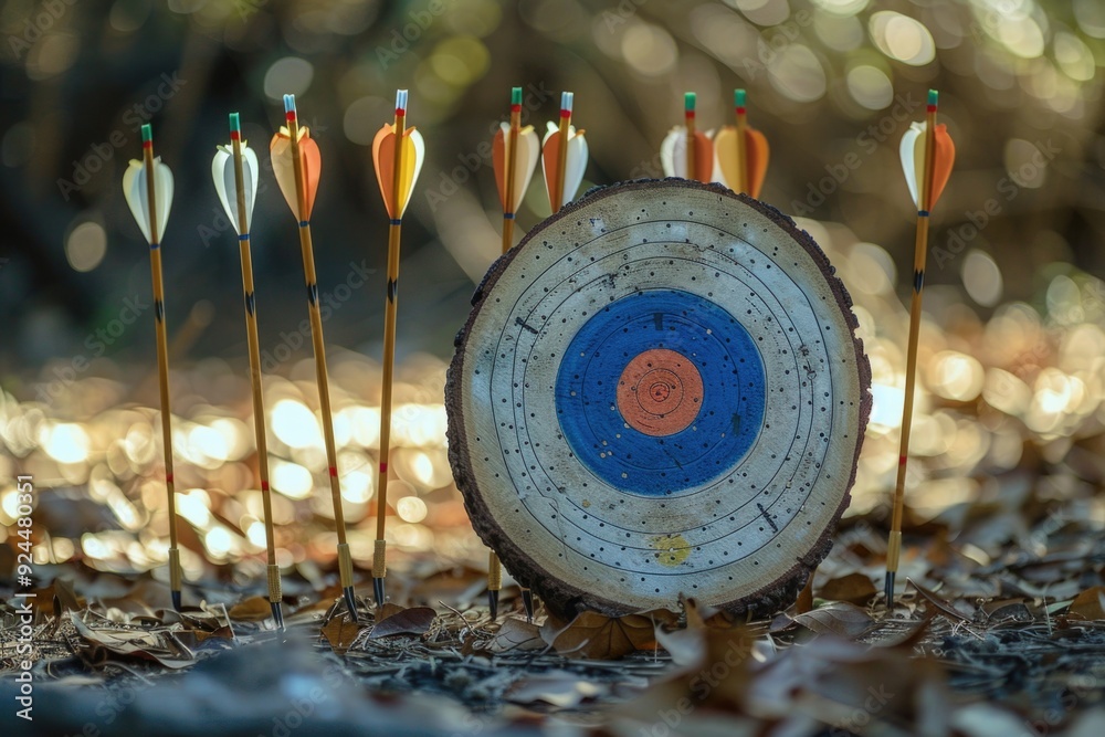Aufkleber A set of arrows stuck in a target, representing accuracy and skill