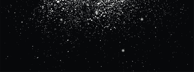 Seamless realistic falling snowflakes isolated background