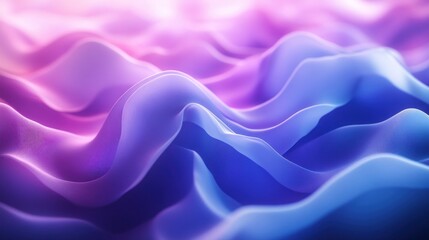 Obraz premium Soft undulating waves in pastel neon colors.