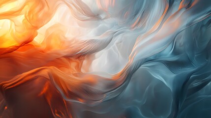 Obraz premium 80. A dynamic interplay of light and shadow with swirling, fluid shapes and soft, radiant highlights