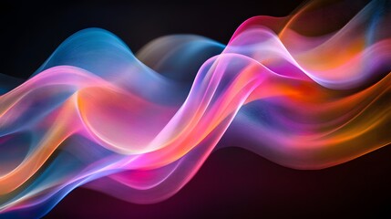 Naklejka premium 4. Abstract waves of flowing light and shadow converging in a harmonious blend of colors