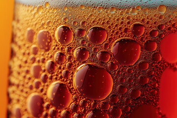 Eine Nahaufnahme der obersten Bierschicht