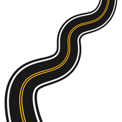 Curved Asphalt Road