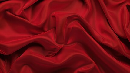 Obraz premium Red Satin Fabric Draped Texture