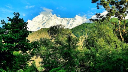 Beautiful view of Rakaposhi Nagar Gilgit Baltistan Pakistan.