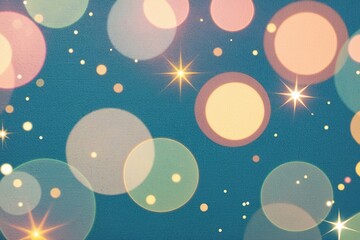 Playful Bokeh Lens Flare Overlay with Sparkling Twinkle Effect on Canvas
