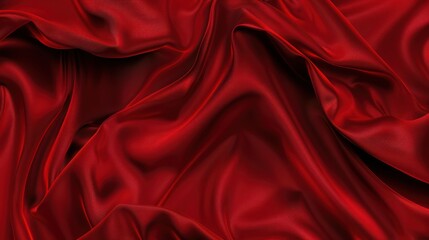 Obraz premium Red Satin Fabric Abstract Background