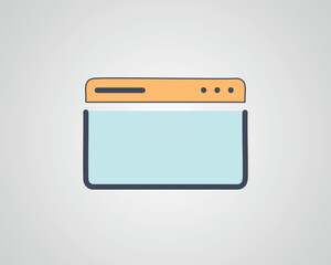 Browser vector icon. Illustration isolated for graphic and web design.