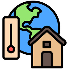 Climate Adaptation lineal multi color, related to ecology and environment theme. Use for modern concept, UI or UX kit, web and app development.