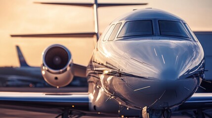 Private Jet Ready for Takeoff