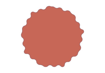 Sello o estampado rojo vacío en fondo blanco