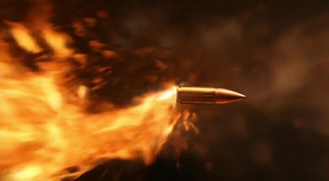 発射された弾丸が移動する様子