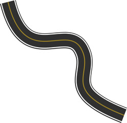 Curved Asphalt Road